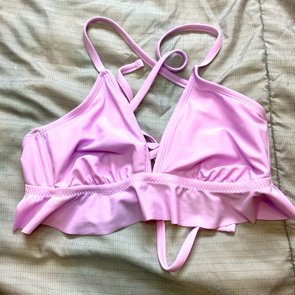 Lavendar Frilly Bikini Top